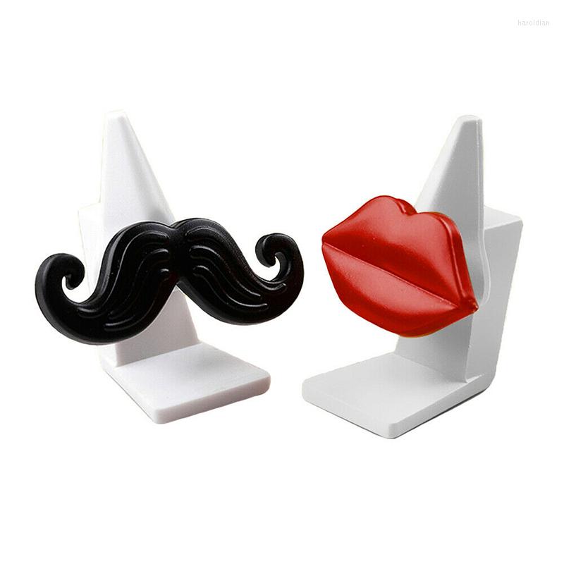 

Interior Accessories Steady Lip/Beard Shape Eyeglasses Holder Funny Sunglasses Stand Unique Glasses Clip Case Car Home Desk Decoration