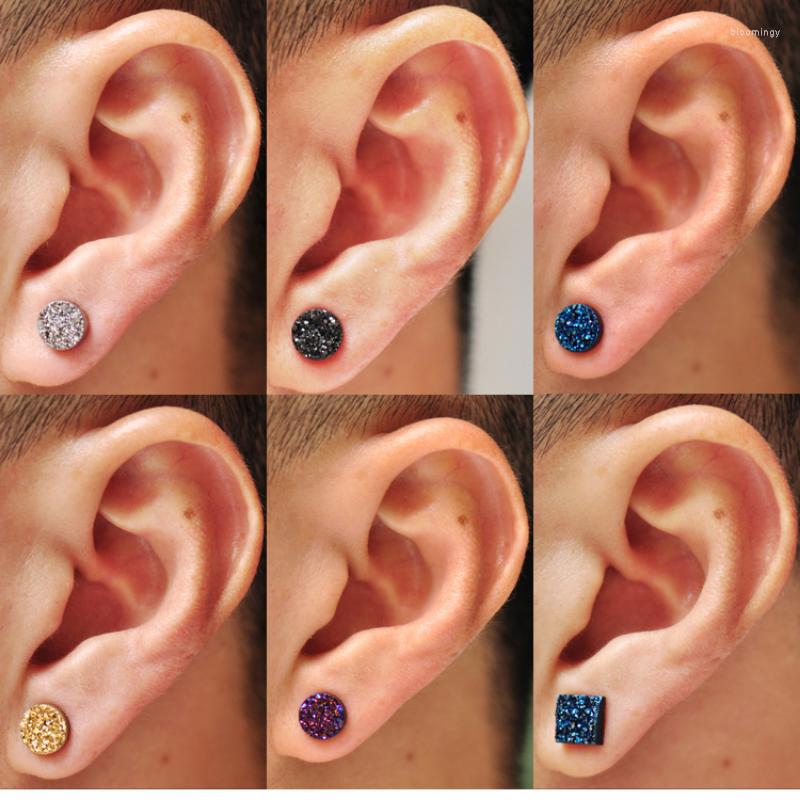 

Stud Earrings Artificial Crystal Cluster Magnet Suction No Ear Hole For Men And Women Universal Clips Personalized Party Jewelry