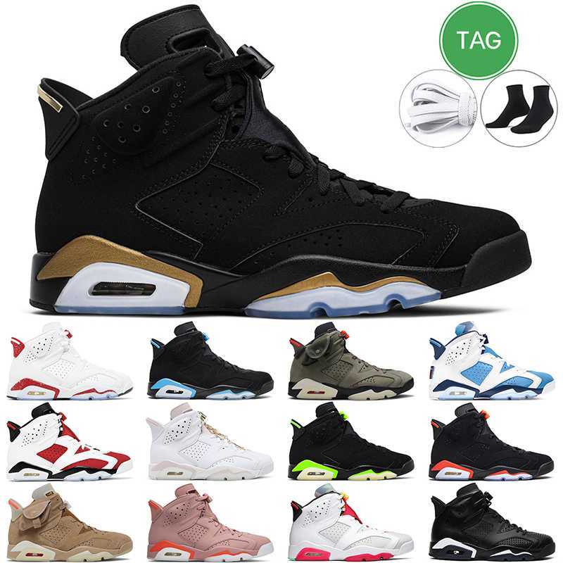 

6s men basketball shoes 6 retro Red Oreo Pink UNC Tinker University Blue Olive British Khaki Black Cat Bordeaux Infrared sports mens trainer, #4