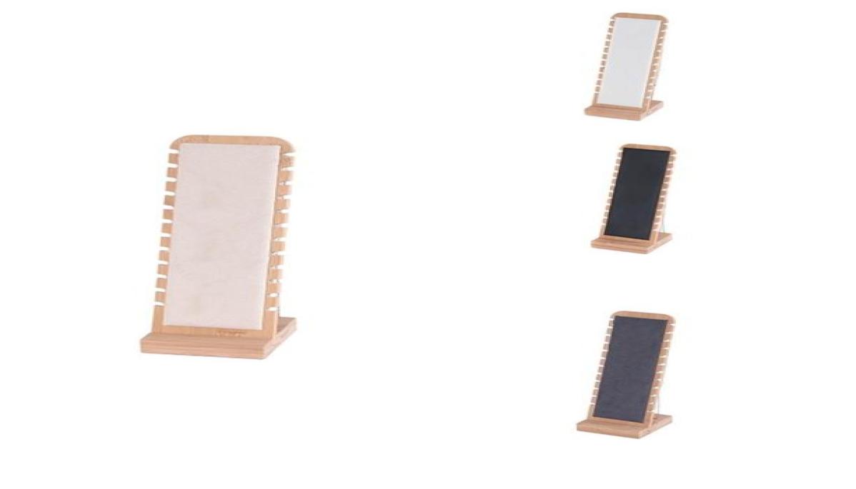

Jewelry Pouches Bags Modern Bamboo Necklace Storage Rack Desktop Display Board Stand9320690