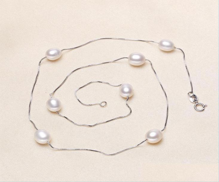 

Beaded Necklaces Freshwater Pearl Necklace 925 Sier Pendant For Women 78Mm 4 Color Natural Starry Baroque Jewelry Drop Delivery 28143004