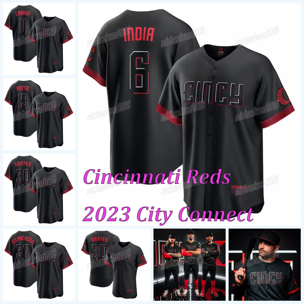 

CINCY Reds City Connect Jersey Joey Votto Jake Fraley Jonathan India Barry Larkin Tyler Stephenson TJ Friedl Wil Myers Spencer Steer Cincinnati Ken Griffey Jr., Youth cool base