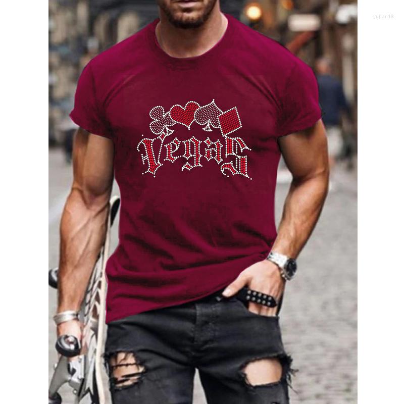 

Men's T Shirts Fashion Men's Clothing Oversized Tee Y2k Lattice Rhinestone Designer Short Sleeve Tops Daily Casual Street T-shirt High, Lzt2628h