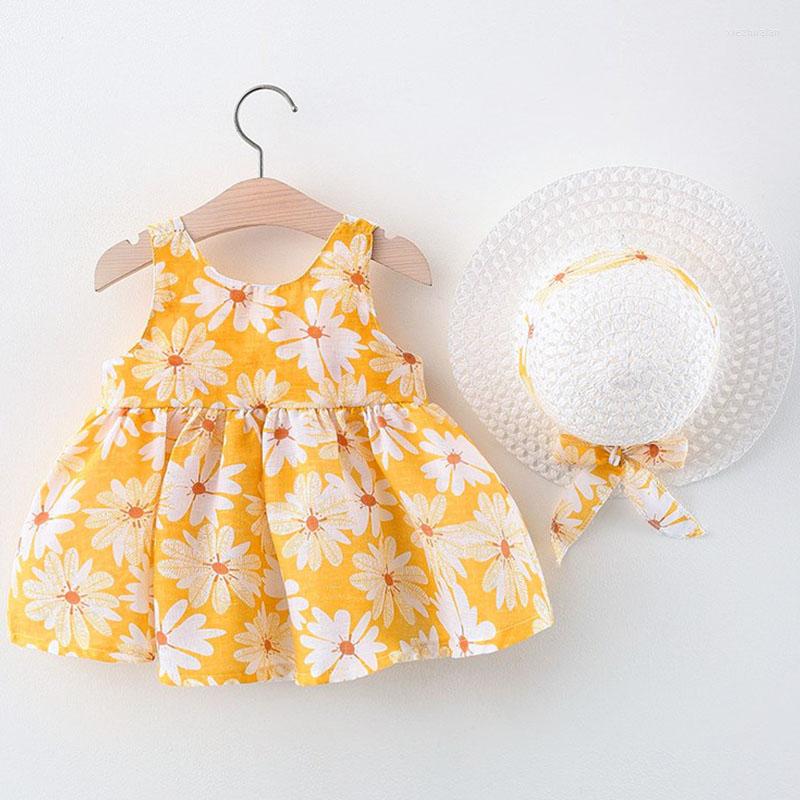 

Girl Dresses Babzapleume Summer Toddler Fashion Little Girls Clothing Flowers Big Bow Cute Born Baby Dress Sunhat Kids Clothes 008