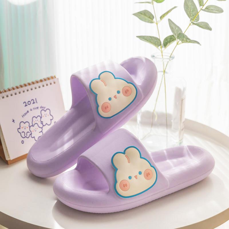 

Slippers Female Summer Cartoon Household EVA Shoes For Women Home House, White