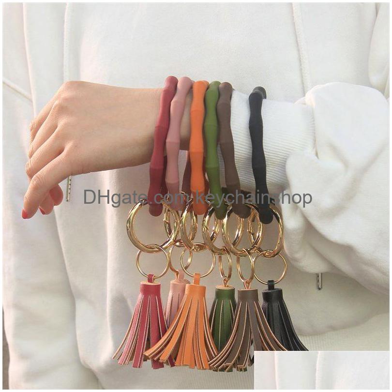 

Key Rings Sile Bangle Ring Wrist Keychains Party Favor Men Women Bracelet Keychain Drop Delivery Jewelry Dh2Q3