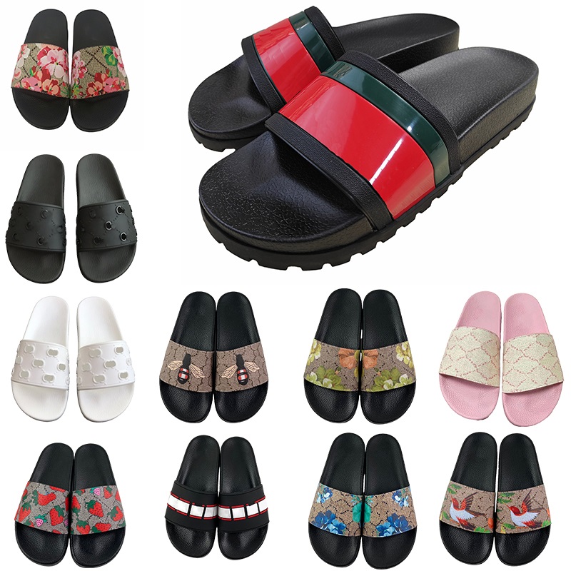 

Designer Sandals For Men Women Big Size 36-48 Slippers Fashion Striped Floral Flats Gear Sole Rubber Leather Slides Dad Ladies Outdoor Mules Sandale Sliders, 12
