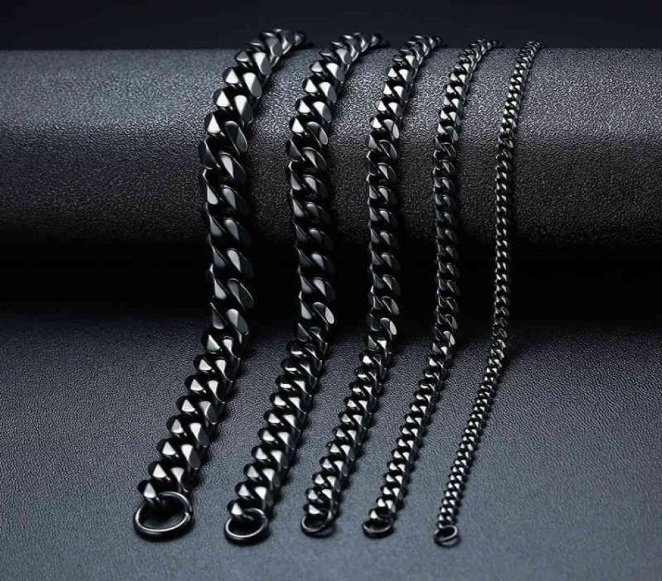 

3611mm stainls steel Cuban Bracelet men039s fashion trend student hip hop jewelry br7558499436
