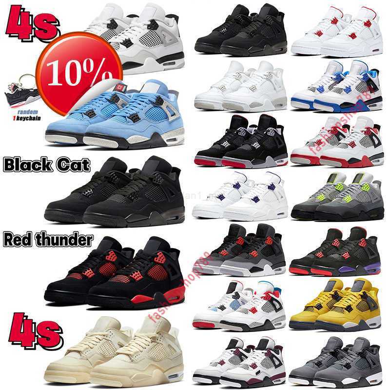 

2023 top ogJumpman 4 4s Basketball Shoes University Blue black cat White Oreo Cement Pure Sail red thunder Cool Grey Purple Shimmer Men Women outdoor sports Sneakers, 36