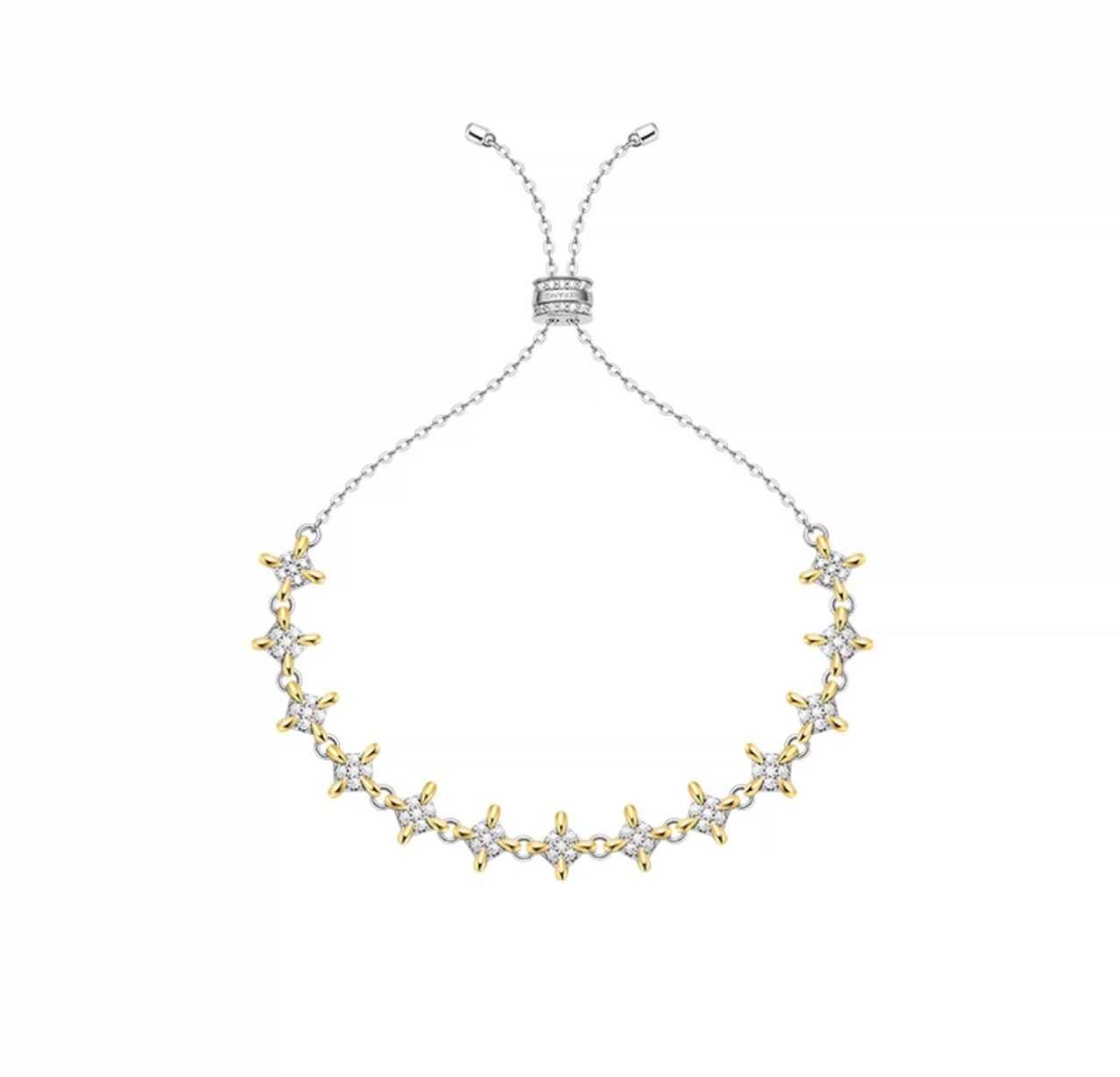 

He Family Sky Star Heavy Industry Full Circle Color Separation Electroplated Ins Trendy Minority Bracelet Jewelry Female