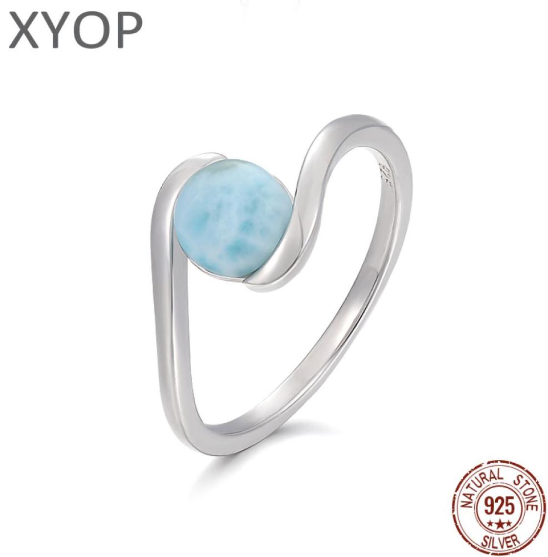 

Court Style 925 Sterling Silver Natural Gemstones Larimar Ring for Women Geometry Design Classic Simple Female Jewelry Dating1772280