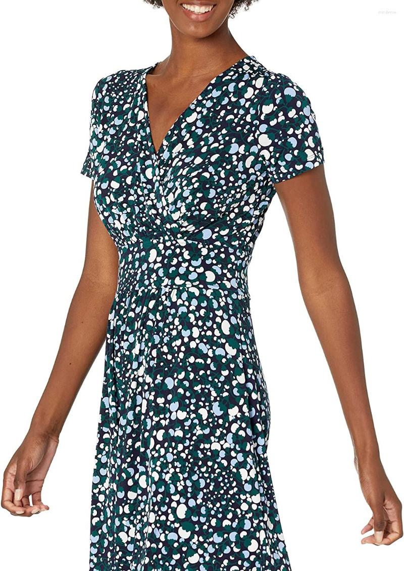 

Party Dresses Women' Fixed Wrap Waist Short Sleeve Dress, Blue