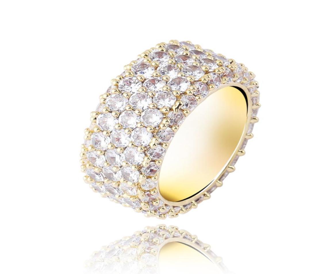 

Men Women Couple Rings Fashion Gold Silver Color Circle Hip Hop Rings Luxury Bling Zircon Rings Jewelry2335133
