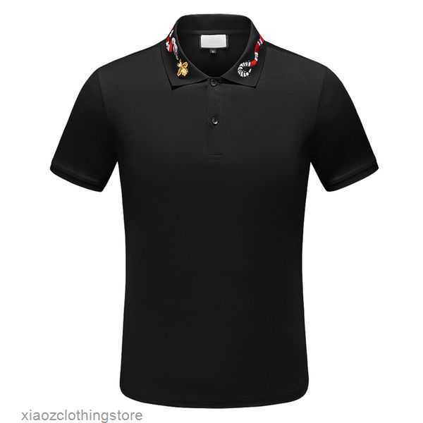 

shirt stripe polo t designer shirts snake polos bee floral embroidery mens High street fashion horse polo T-shirt T1BH, 2# asian size