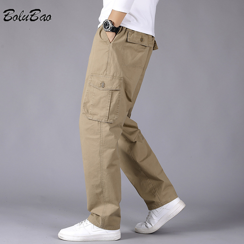 

Men's Pants BOLUBAO Autumn Cargo Trousers Casual Fashion Straight MultiPocket Solid Color Sports Men Four Seasons 230512, Army green 2013