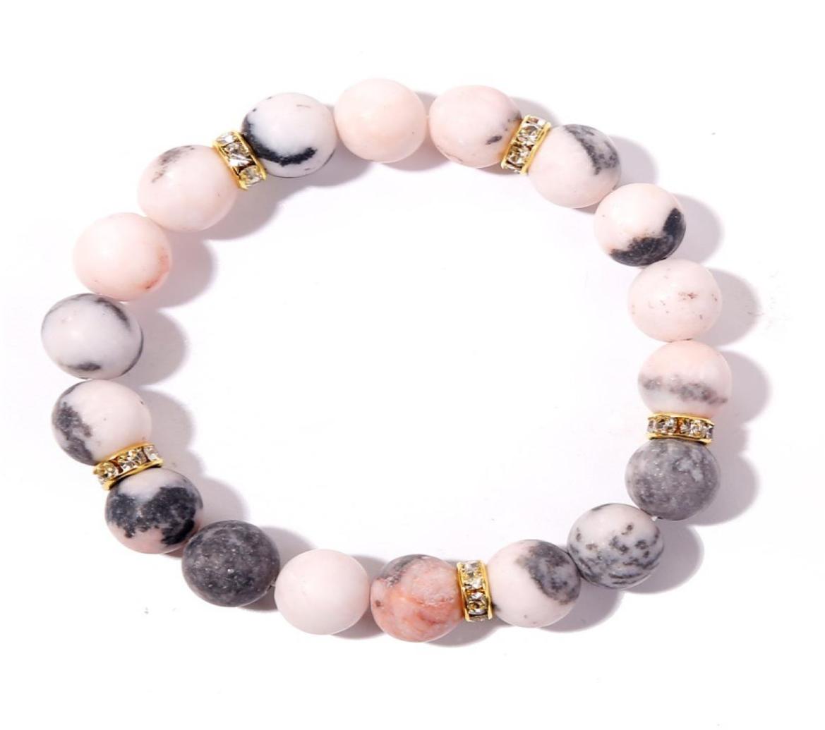 

Pink Gem Stone Beaded Strands Bracelets Elastic Natural round Beads Fashion Jewelry Accessories Gifts for Men And Women2700976
