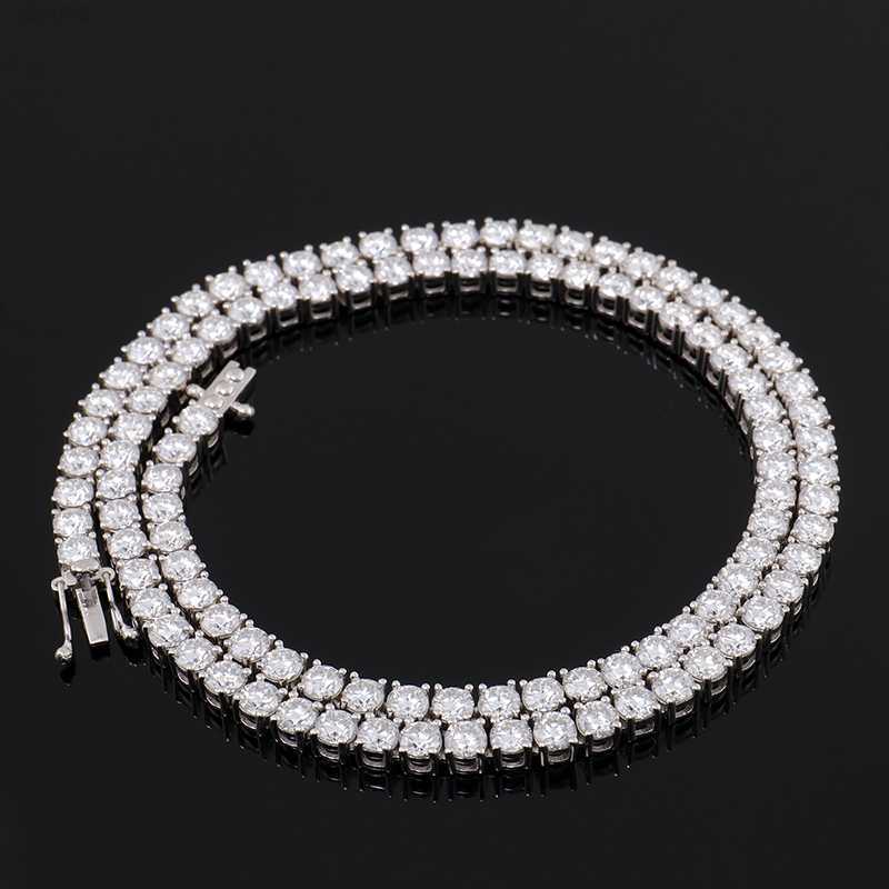 

Hot Sale 4mm 14k Gold Tennis Chain Iced Out Lab Moissanite Diamond 16inch- 24inch Prong Setting Hiphop Style for Man Women