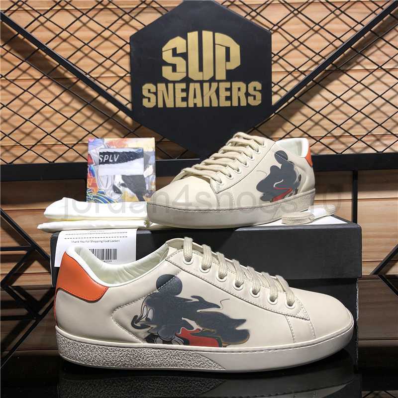 

Mens Womens Casual Shoes Luxurys Designers Sneakers Bee Snake Embroidery Classic Genuine Leather Python Embroidered Lover Soft Platform Trainers 5.0, Style 12