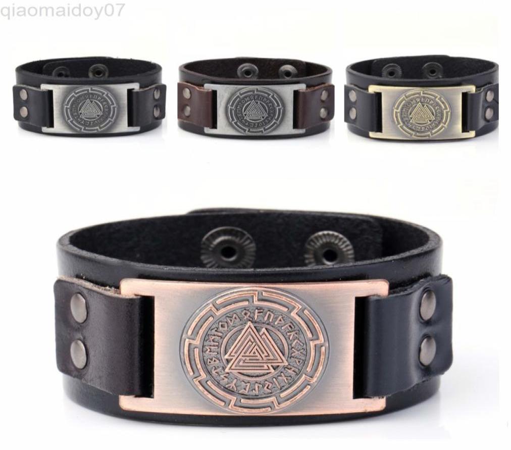 

Skyrim Wicca Jewelry Viking Bracelets Odin 24 Norwegian Runes Slavic Amulet Adjustable Vintage Wristband Cuff Leather Bracelet Gif2456386