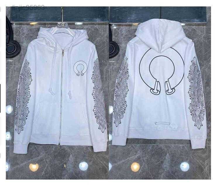 

Fashion Men' Jackets Designer Zipper Sweatshirts Heart Horseshoe Cross Print Brand Ch Hoodies Women Chromes Coat Casual Pullover Sweater Jacket Blue J32np, Postage subsidy