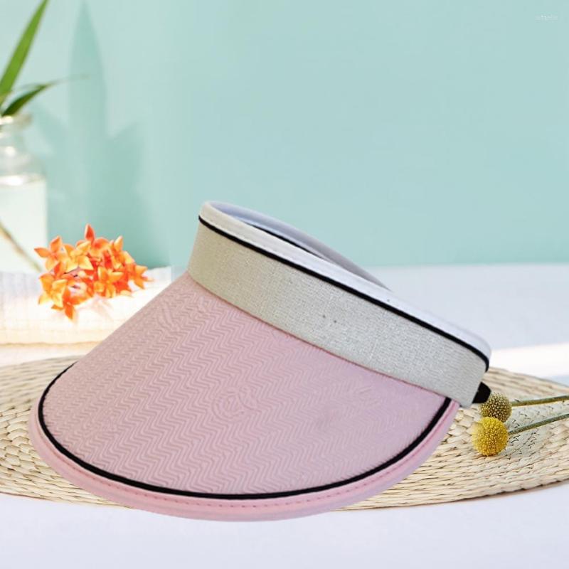 

Wide Brim Hats Block Sunlight Chic Women Summer Hat Lightweight Adjustable Headwear, White