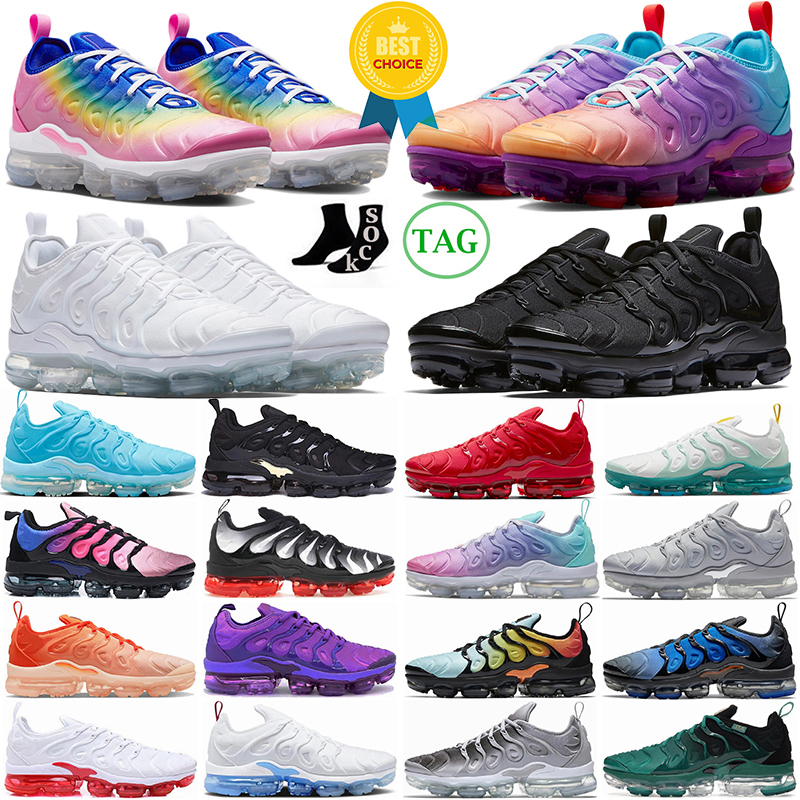 

tn plus running shoes Fuchsia Dream Pink Spell University Blue Red triple white black Tennis Ball Shark Pastel Obsidian womens mens trainers outdoor sports sneakers