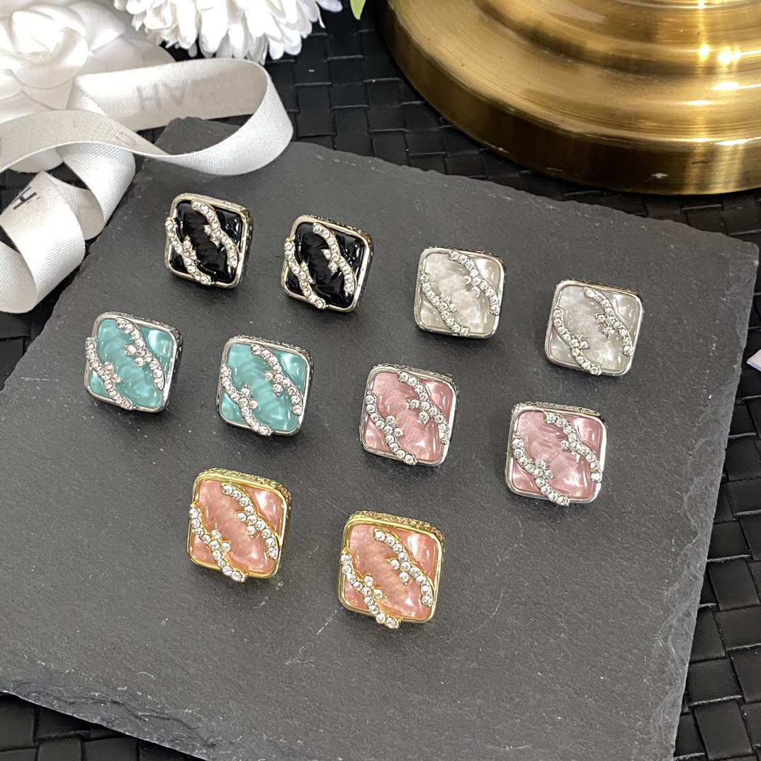 

Fashion 18K Gold Plated Earring Designer Letters Stud Earring Dangle Geometric Luxury Brand Women crystal Stud Wedding Party Jewerlry Accessories