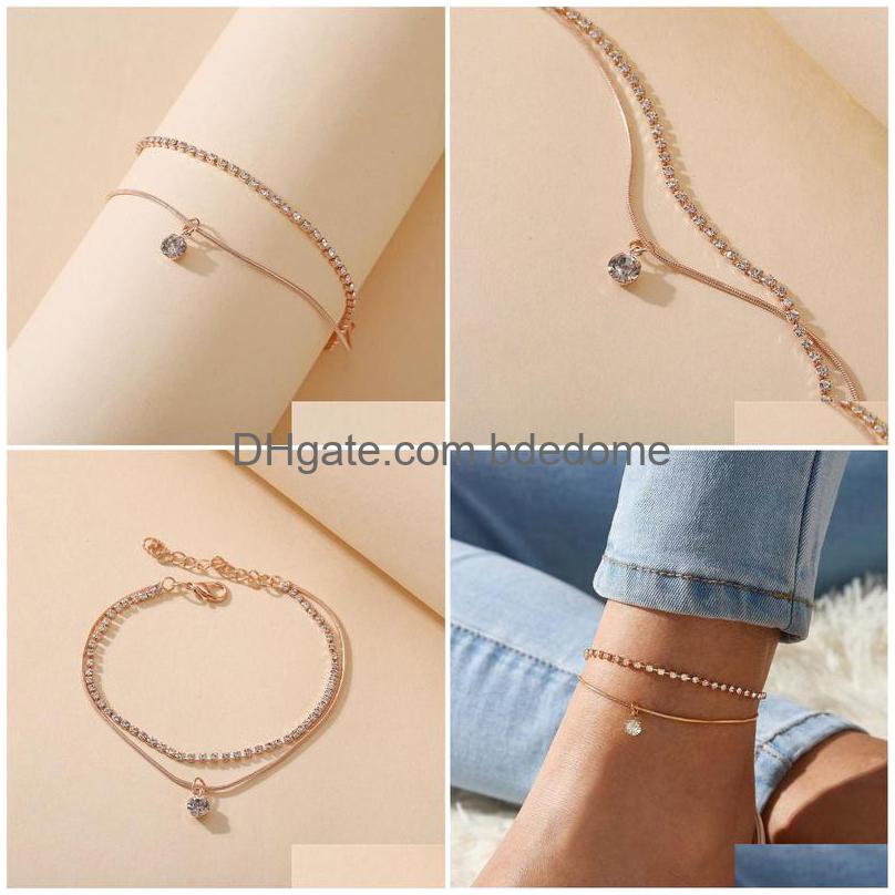 

Anklets Letapi Bohemian Beads For Women Boho Cubic Zirconia Anklet Ankle Bracelet On Leg Jewellery 230426 Drop Delivery Jewelry Dh7Qs