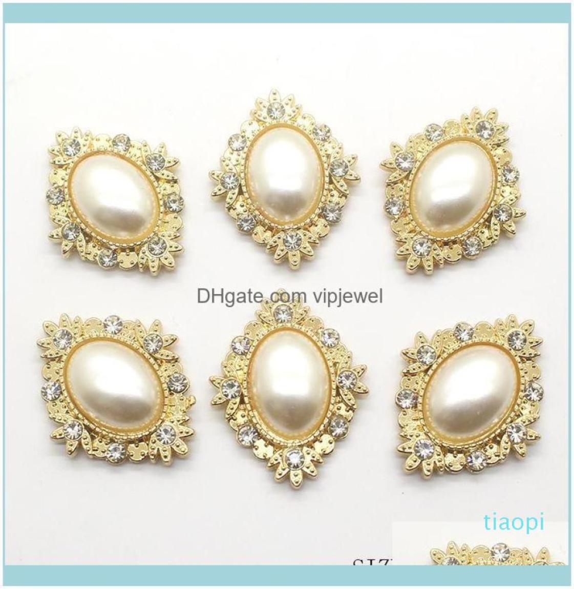 

Loose Diamonds Jewelryfashion 20Pcs 26Mm Diamond Alloy Diy Jewelry Aessories Flat Back Imitation Pearls Base Settings Whole Ha2079417