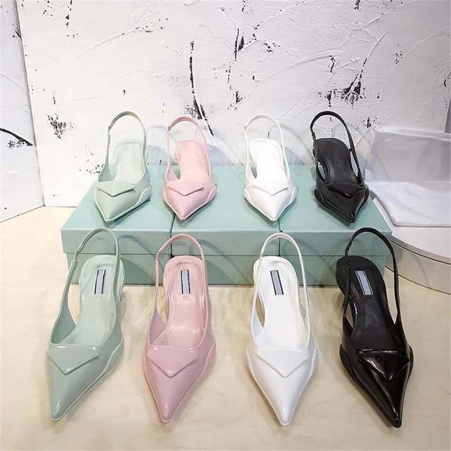 

Luxury brand Dress shoes women designer formal High Heel Sandal rubber partition sole with tread texture sole pattern soft lining leather Loafers pointed high heels, 10