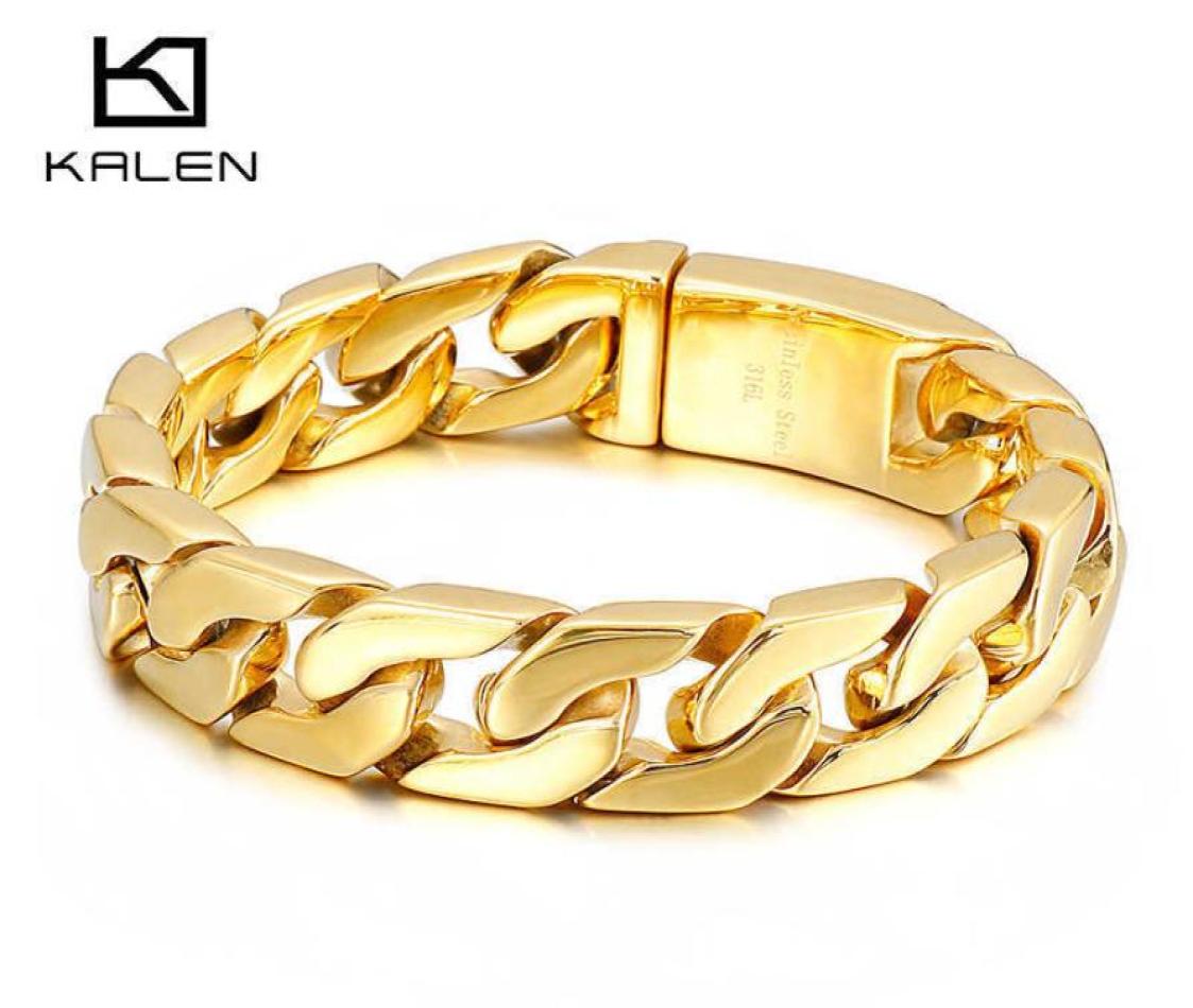 

Wedding Jewelry Bangle Men039s Jewelry Popular Fashion Electroplating 18k Gold Titanium Steel Hip Hop Style Bracelet Accsori Va4456457