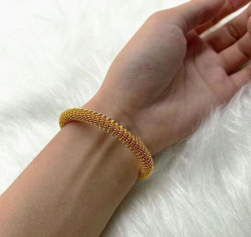 

Bangle 1pcs 24k Gold Color Ethiopian Jewelry Bangles For Women Luxury Dubai Ramadan BanglesBracelet AfricanArab Weeding Gift5248379