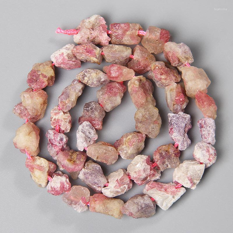 

Beads 7-11MM Natural Irregular Raw Tourmaline Quartz Bead Rough Minerals Gem For Jewelry Making DIY Bracelet Earrings Accessory