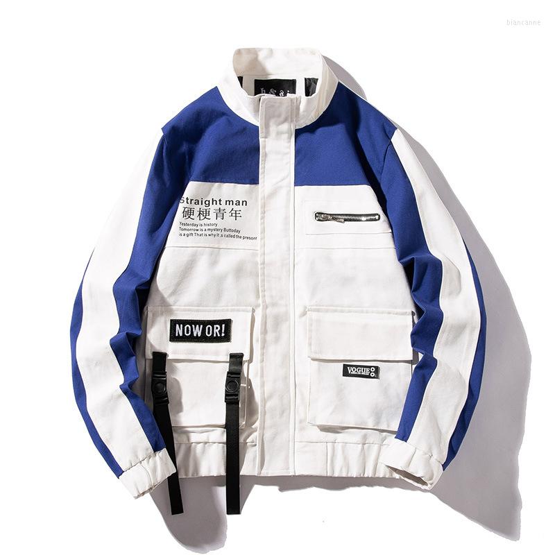 

Men' Jackets Windbreaker Hip Hop Jacket Men Streetwear Color Block Coat Vintage Casual Half Zipper Track, Yellow