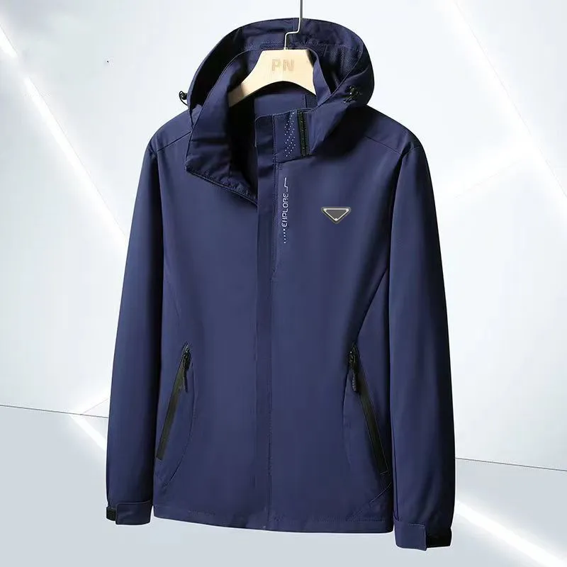 

Men's jackets Mens Designer Windbreaker rainproof jacket Sweater Printing Men coat shirt Quality Round Long Letter Sleeve Embroidery Top Pullover, Blue