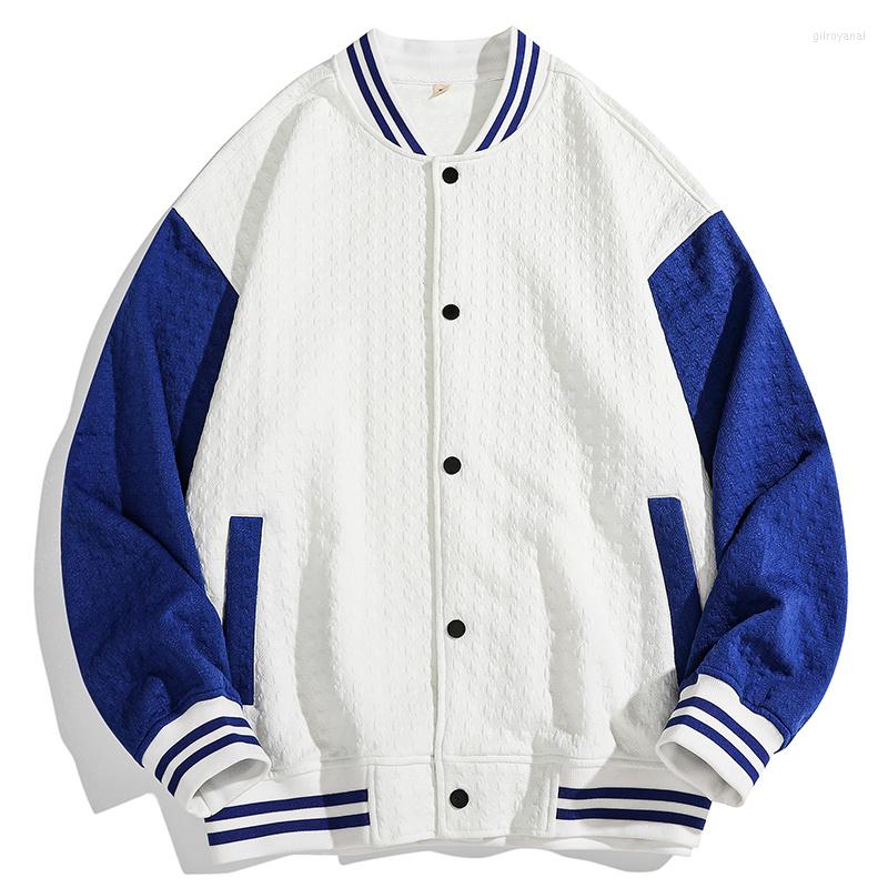 

Men's Jackets Hip Hop Youth Mens Varsity Jacket Men High Quality Street Solid Color Coats Women Spring Autumn Thin Fashion College 2XL, Black