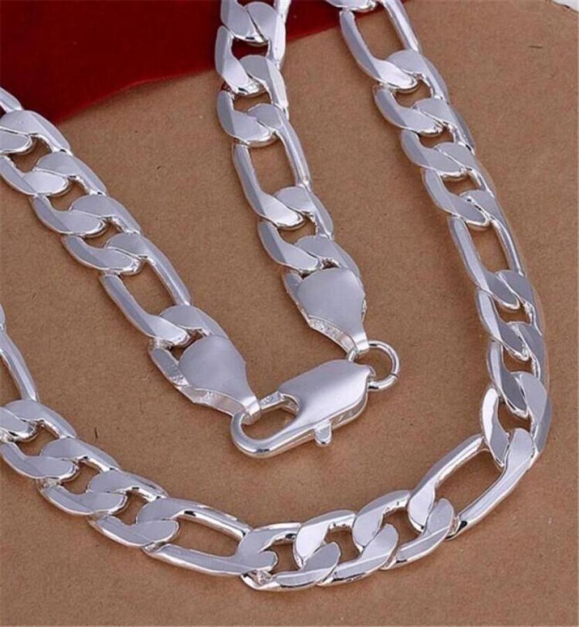 

Chains 925 Sterling Silver Exquisite Aristocratic Gorgeous Domineering Fashion 12MM Wide Chain Men039s Necklace Wedding Party J4483736