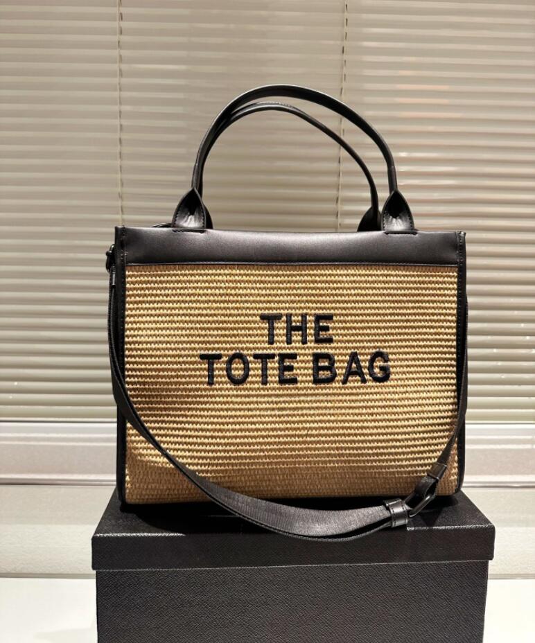 

AAAAA Famous Designer Bags The Tote Bag Fashion Luxury Women Crossbody Purse Pochette Handbags straw braid Purses Shoulder Casual Square Handbag Totes Bags, Beige