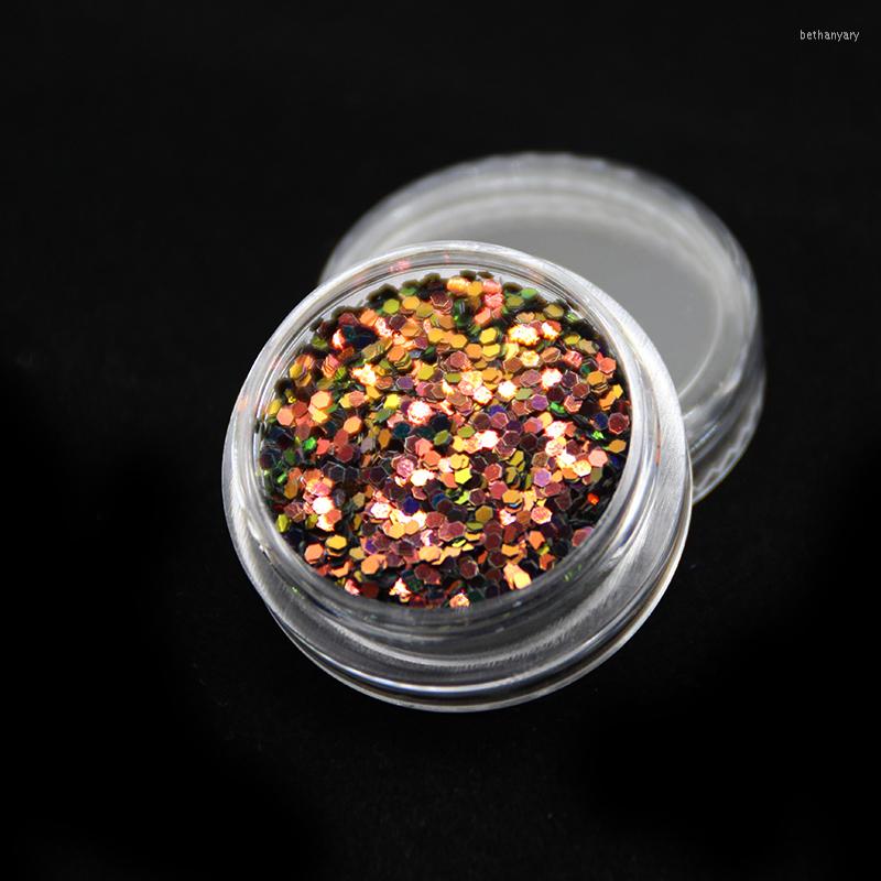 

Nail Glitter 1/24'' Rainbow Monochrome UV Color Change Sequin Women Cosmetic Grade Beauty Body Face Hexagon 1MM Art Manicure