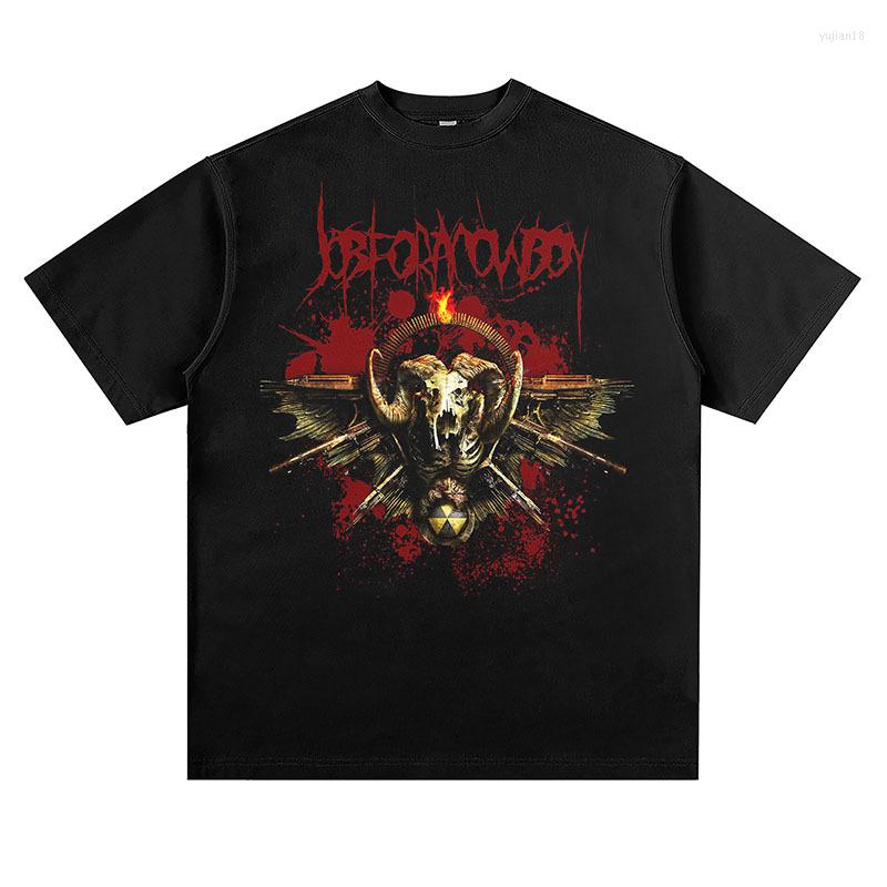 

Men's T Shirts Anime Man T-shirt Vintage Digital Printed Retro Summer Short Sleeve Oversize Y2k Tops Tees Casual Loose Streetwear, Black