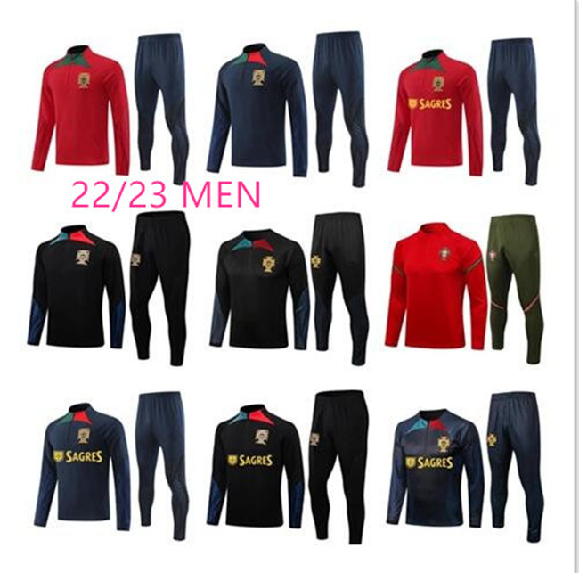 

22 23 Portugal JOAO FELIX soccer jerseys training suit RUBEN NEVES BRUNO RONALDO FERNANDES Portugieser Portugal TRACKSUIT Men kit sets