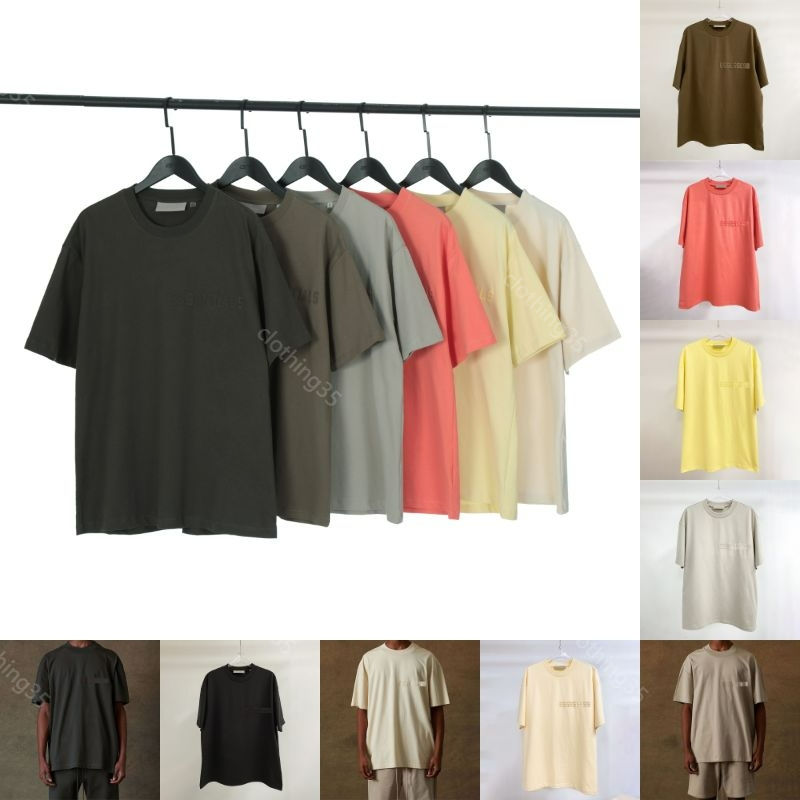 

Luxury Top Craftsmanship Ess Mens t shirts men women Fashion designer tshirt Street Casual fog Short Sleeve FG tees 1977 Cotton stereo printing polos shirt 3-1, 23
