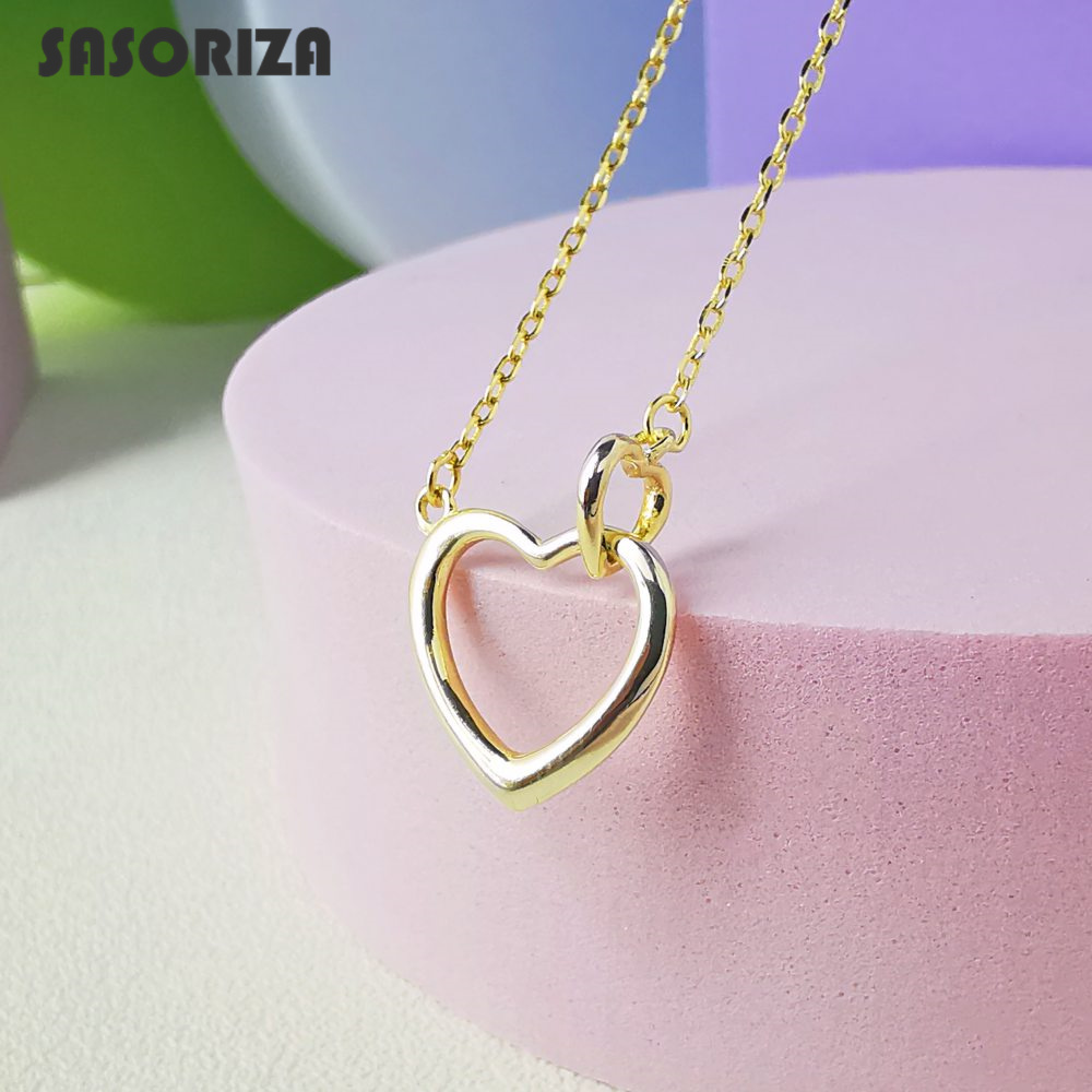 

sterling silver 925 necklace for women heart shape pendant fashion fine jewelry