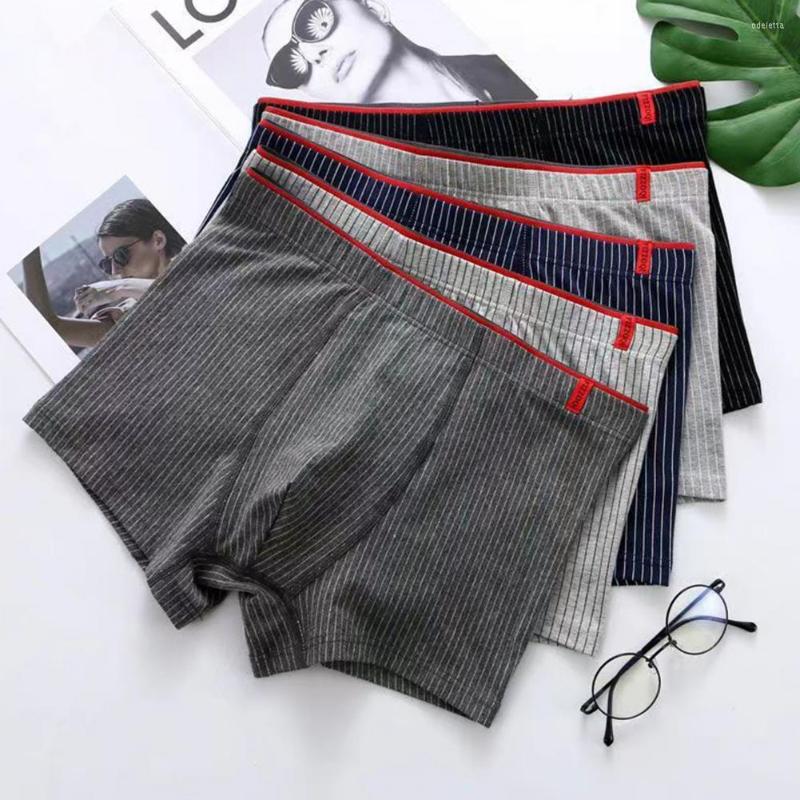 

Underpants Men Panties Striped U Convex Mid Rise Stretch Close Tit Sexy Briefs Moisture Absorption Underwear, Dark blue