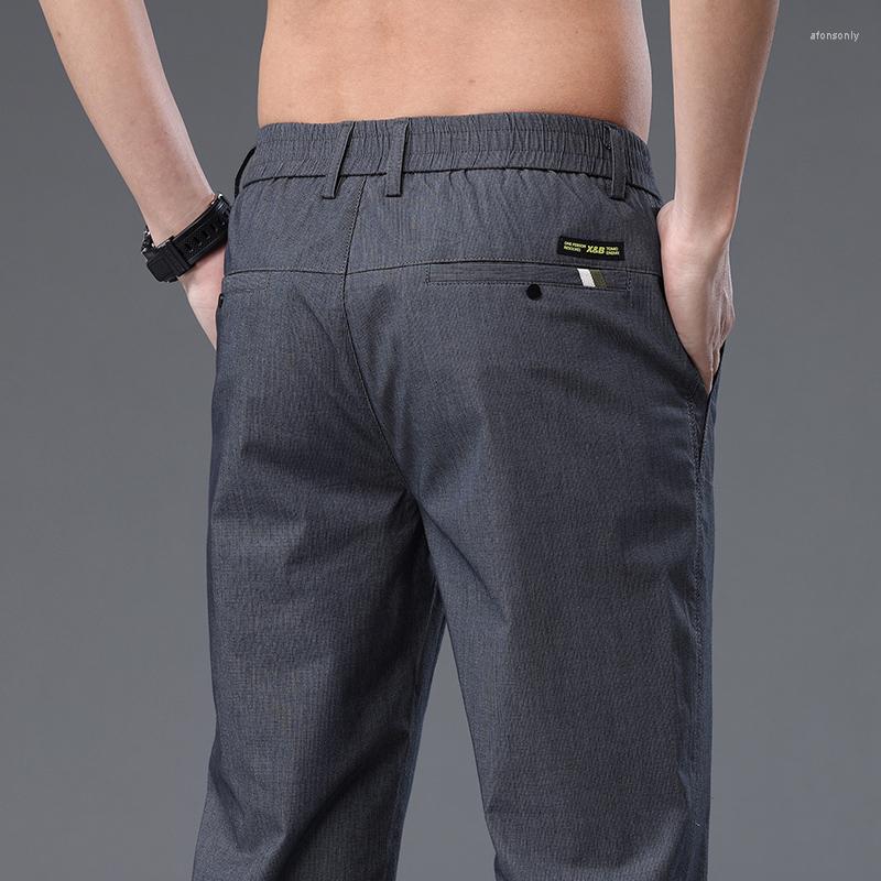 

Men's Pants High Quality Casual For Men Spring/Summer 2023 Business Western Summer Elastic Straight, Khaki