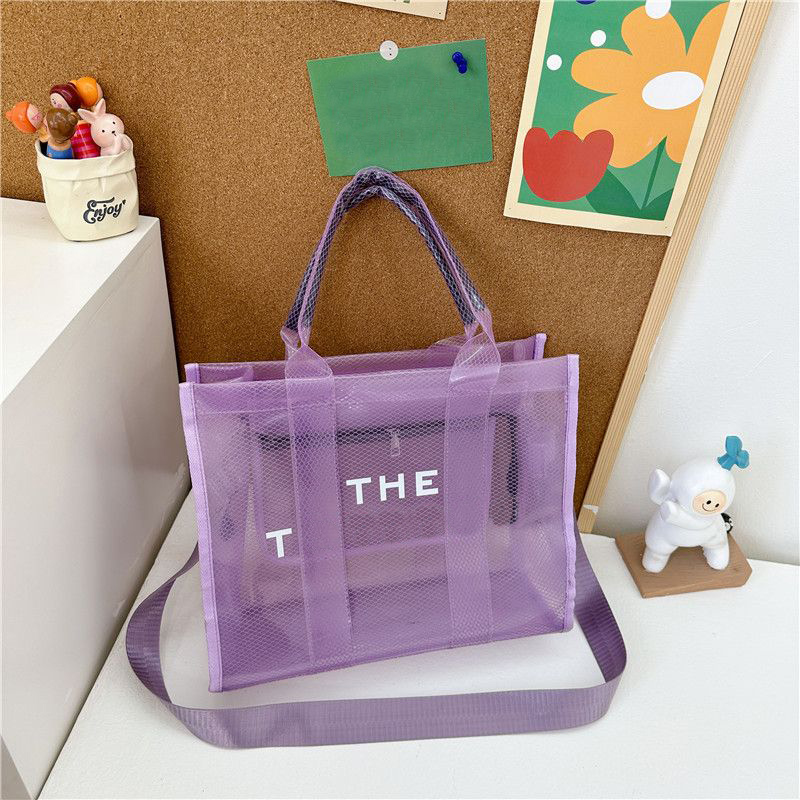 

Pink shoulder beach bag ladies casual designer bags traveling portable lightweight pvc sac luxe fashionable western crossbody designer bags as gift XB045 B23, 8#