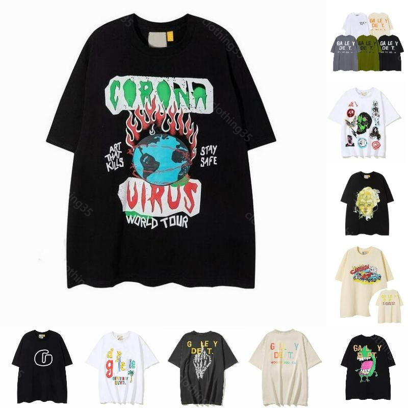 

2023 Tops Galleryse Mens T Shirts Man Polos Women Designer Tshirts Galleryes Cottons depts Casual Tshirt Luxurys Clothing Clothes Tees Size EU S