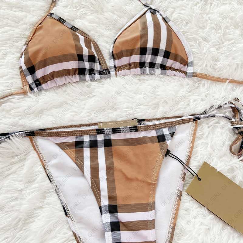 

Bikinis Womens 2023ss Swimsuits Set Beach Bathing Two Piece Set Bikini Wind Swimwears Female Classical Swimwear, B1