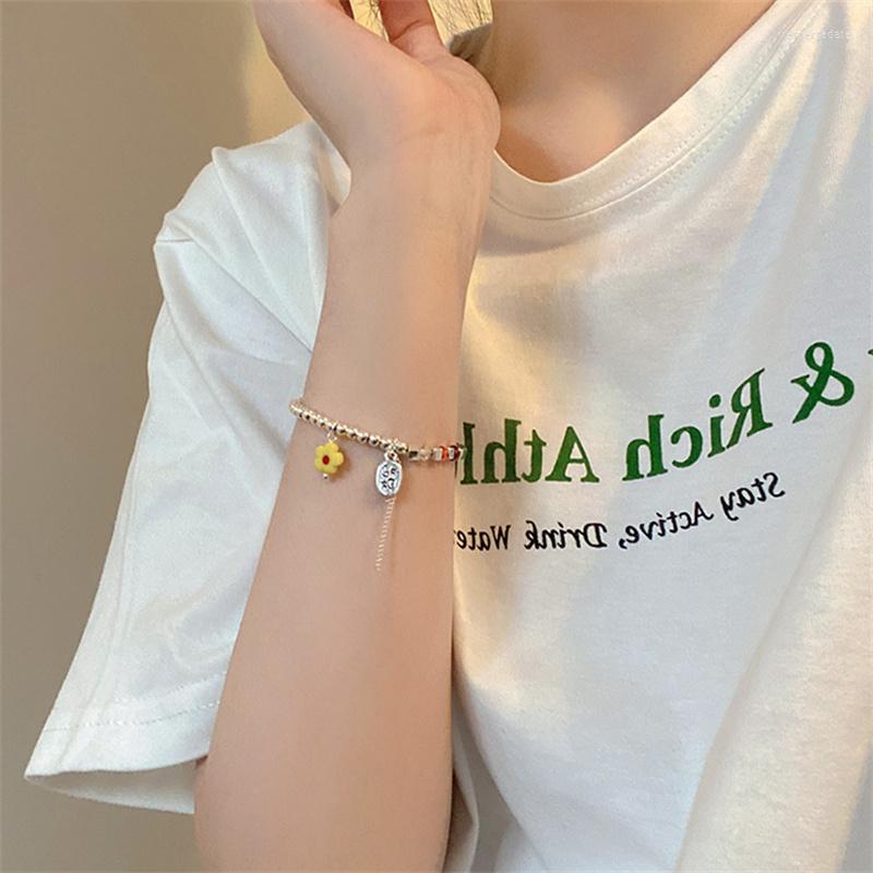 

Bangle 2023 Fashion Geometric Pendant Handicrafts With Insider Design Sense Summer Colorful Crystal Beaded Bracelet For Women