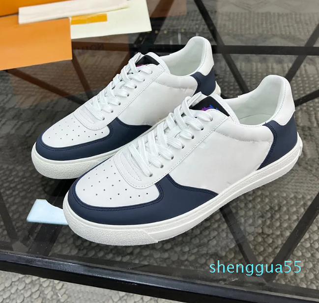 

top quality Casual Shoes 2023 Top men's casual shoes Luxury designer White printed calf leather outdoor platform runner size 40-45, Black